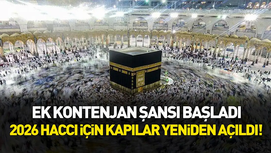 Boş kalan hac kontenjanları için 18 Aralık'a kadar ek başvuru süresi tanındı