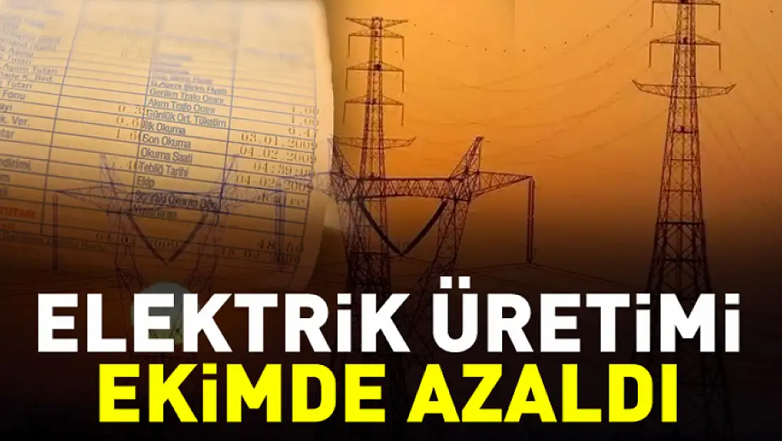 Elektrik üretimi ekimde azaldı