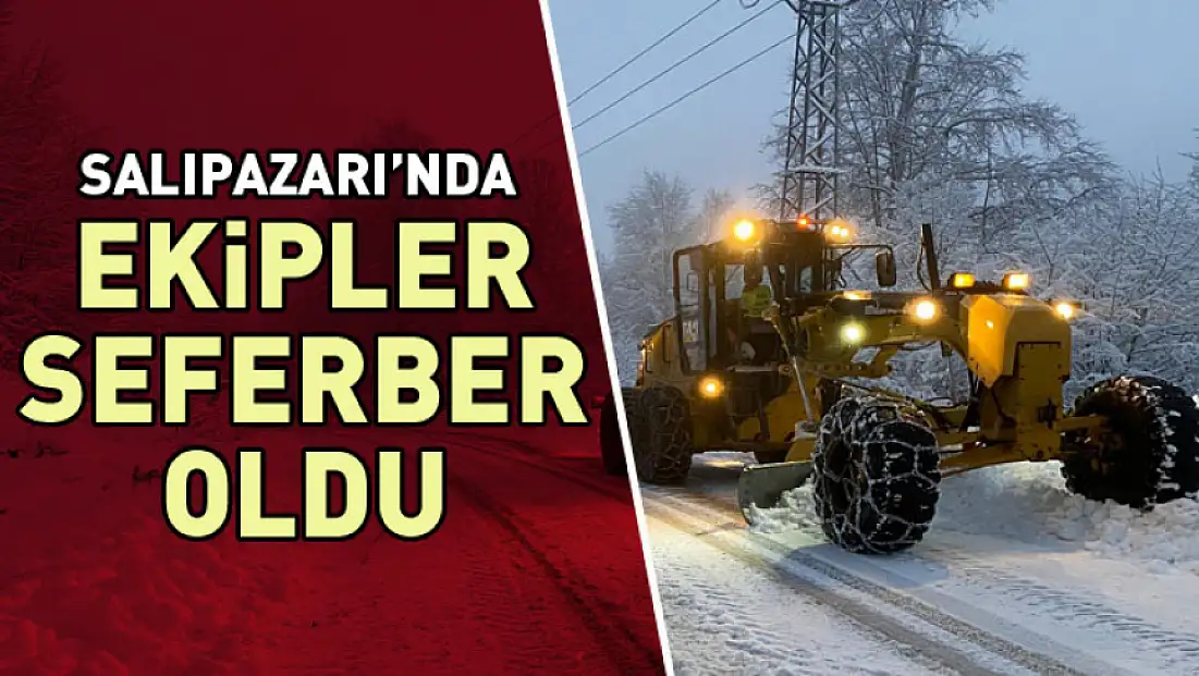 Salıpazarı’nda  karla mücadele