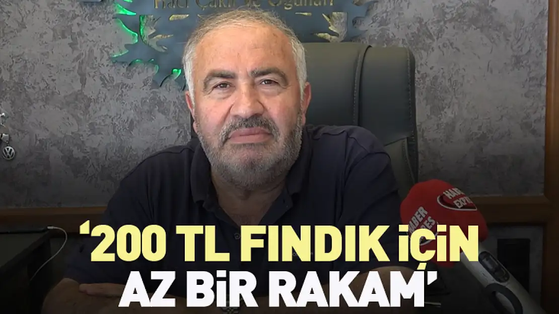 '200 TL fındık için az bir rakam'