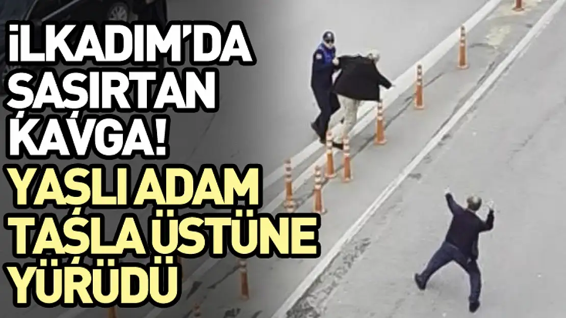 İlkadım'da Şaşırtan Kavga! Yaşlı Adam Taşla Üstüne Yürüdü