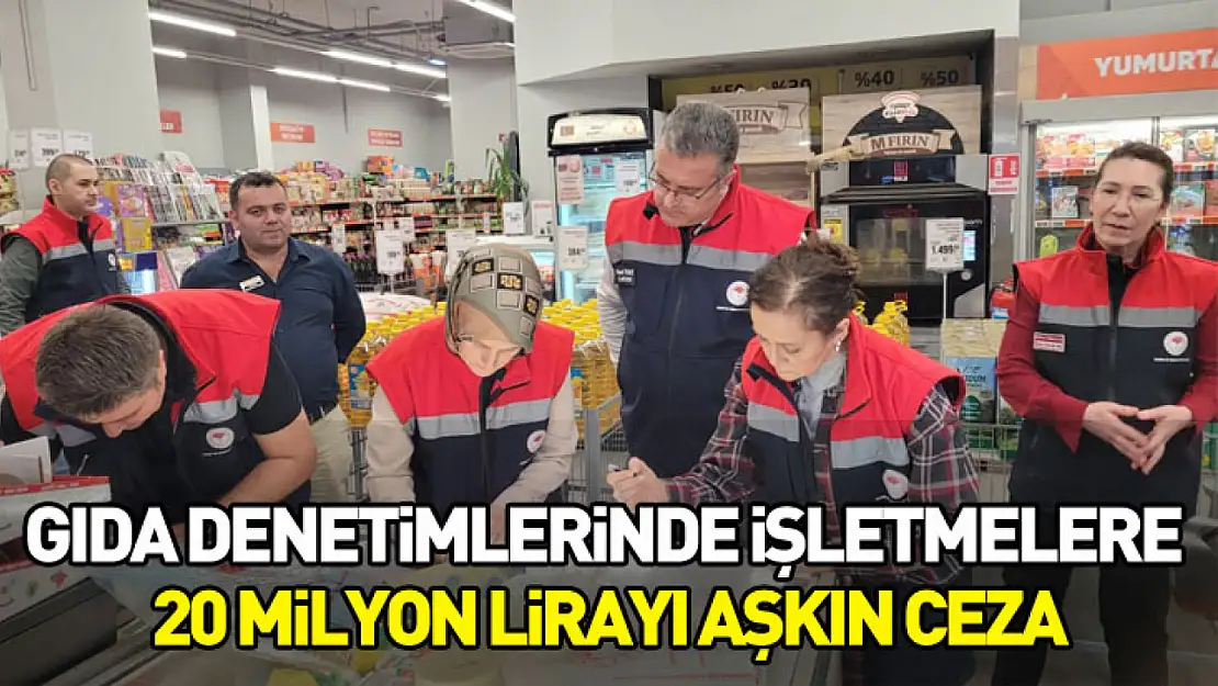 Gıda denetimlerinde işletmelere 20 milyon lirayı aşkın ceza