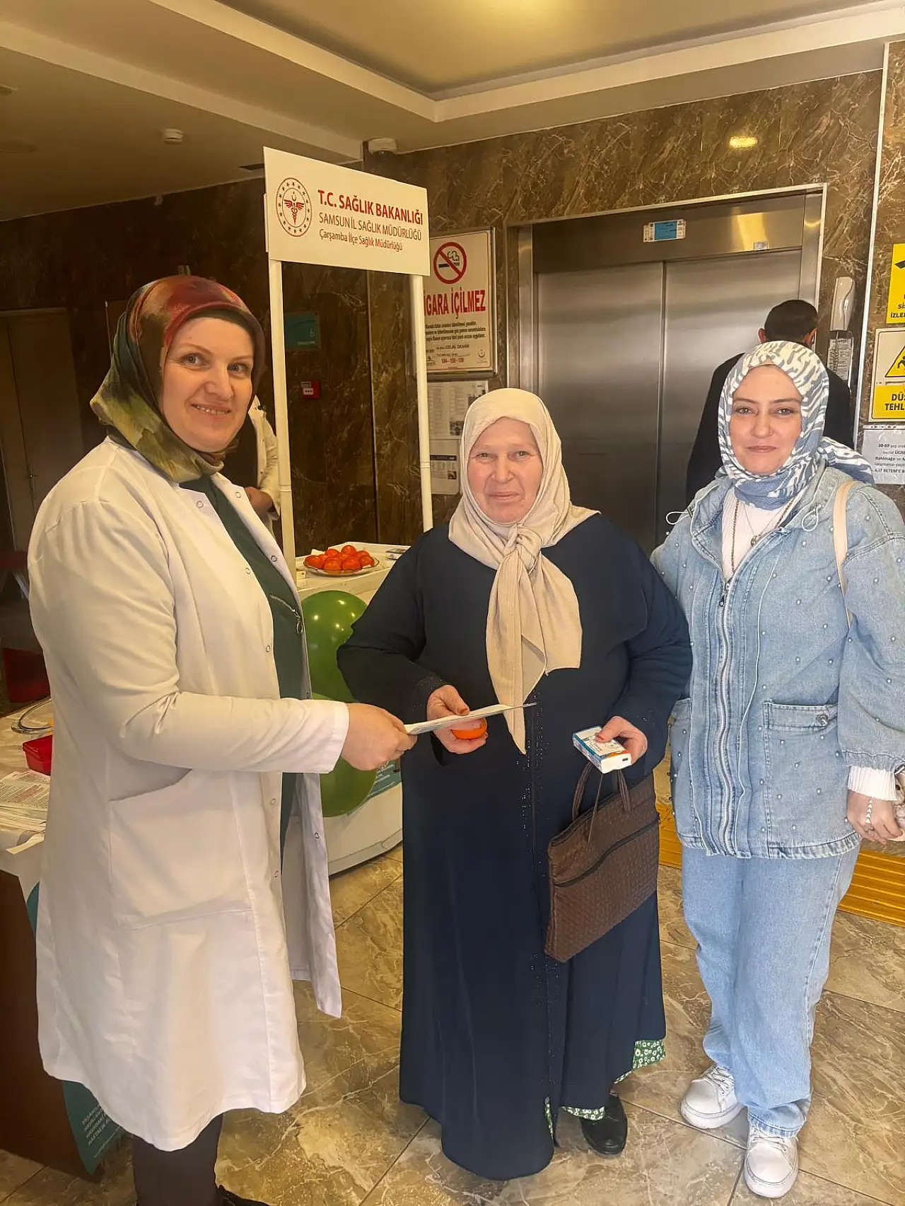 Çarşamba'da veremle mücadele için stant kuruldu