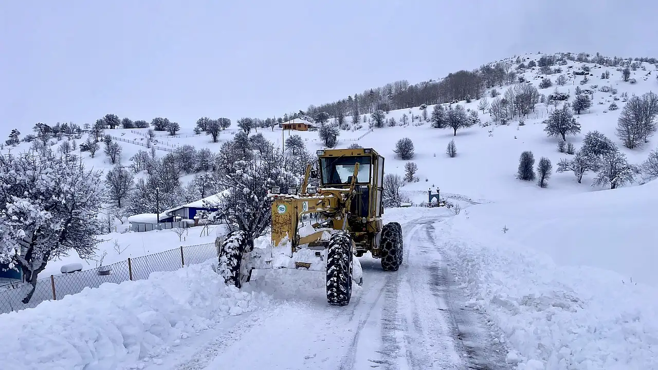Giresun ve Gümüşhane'de 84 köy yolunda karla mücadele sürüyor