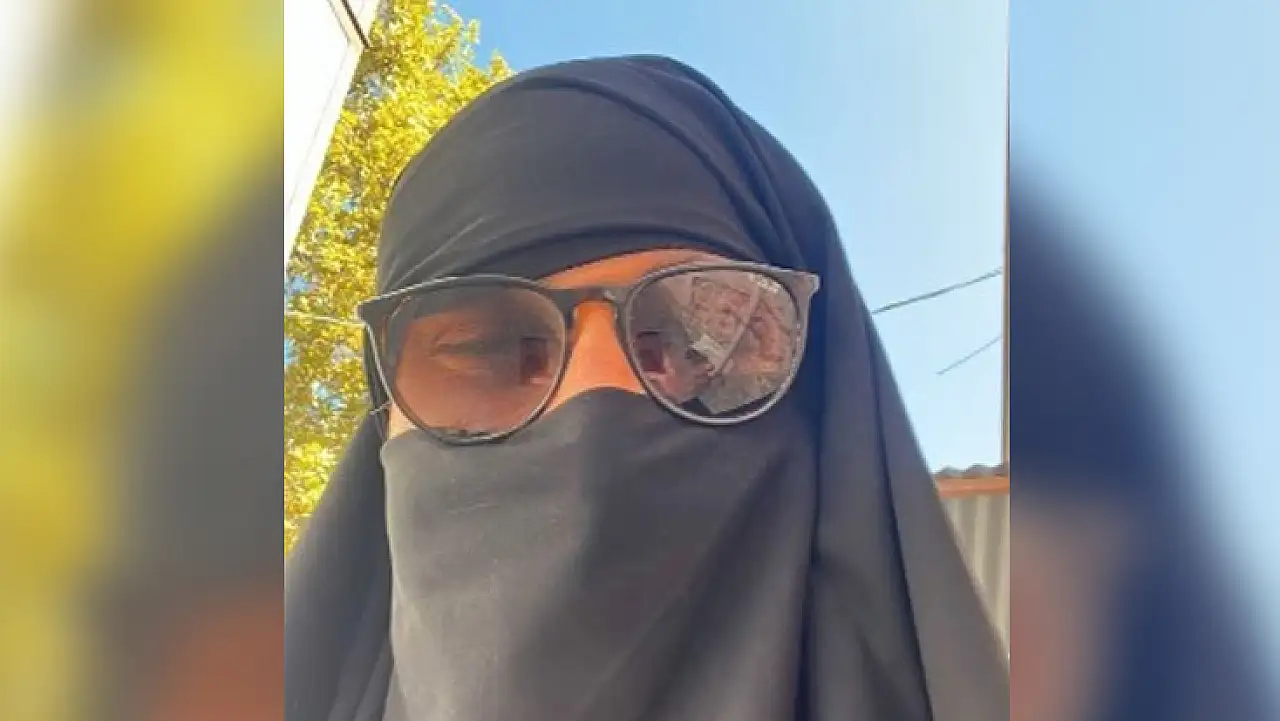 Çarşafla gezen erkek gözaltına alındı