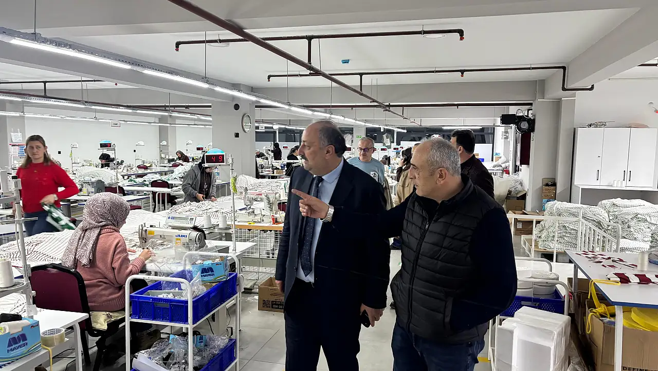 Başkan Karaca'dan Tekstil Fabrikasına Ziyaret