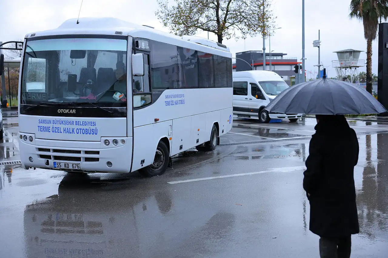 Terme'de toplu ulaşımda samkart dönemi başladı