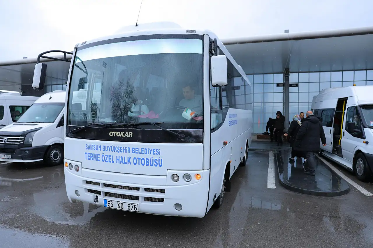 Terme'de toplu ulaşımda samkart dönemi başladı