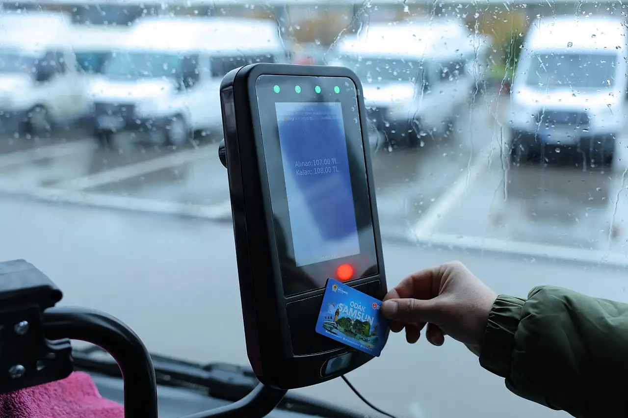 Terme'de toplu ulaşımda samkart dönemi başladı