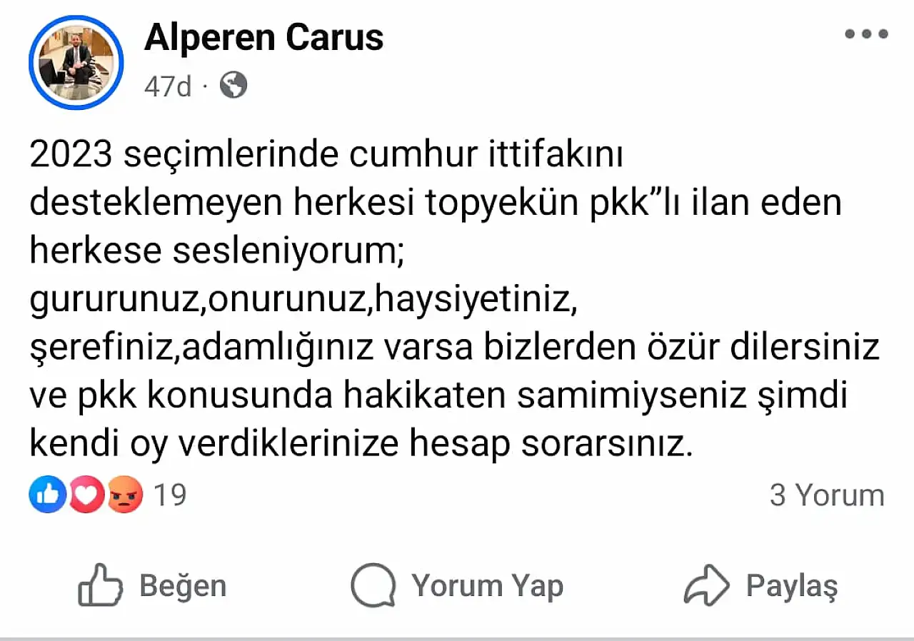 Samsun Zafer partisinden sert çıkış 'Adamlığınız varsa özür dileyin'