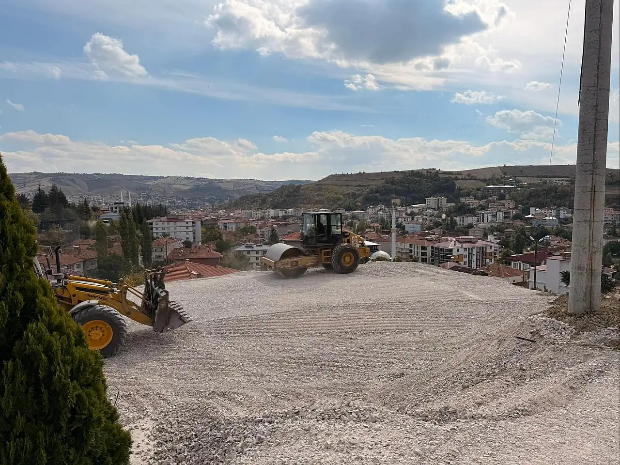 Havza'da seyir terası çalışmaları sürüyor