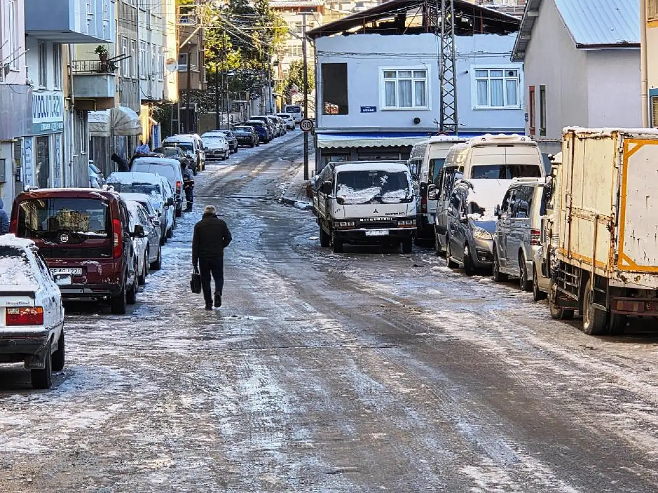 Samsun'da Karın Ardından Buzlanma Alarmı