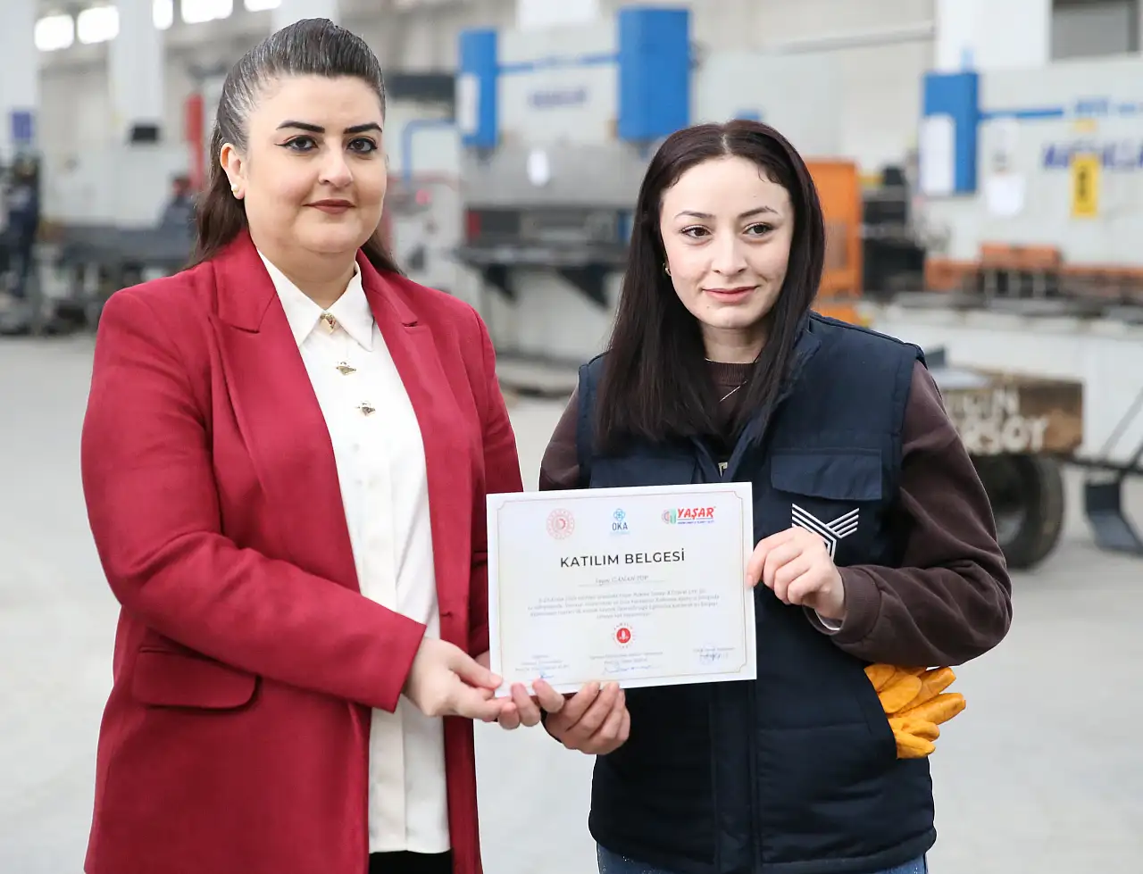 Terme'de 6 Kadın Kaynak Operatörü Sertifika Aldı