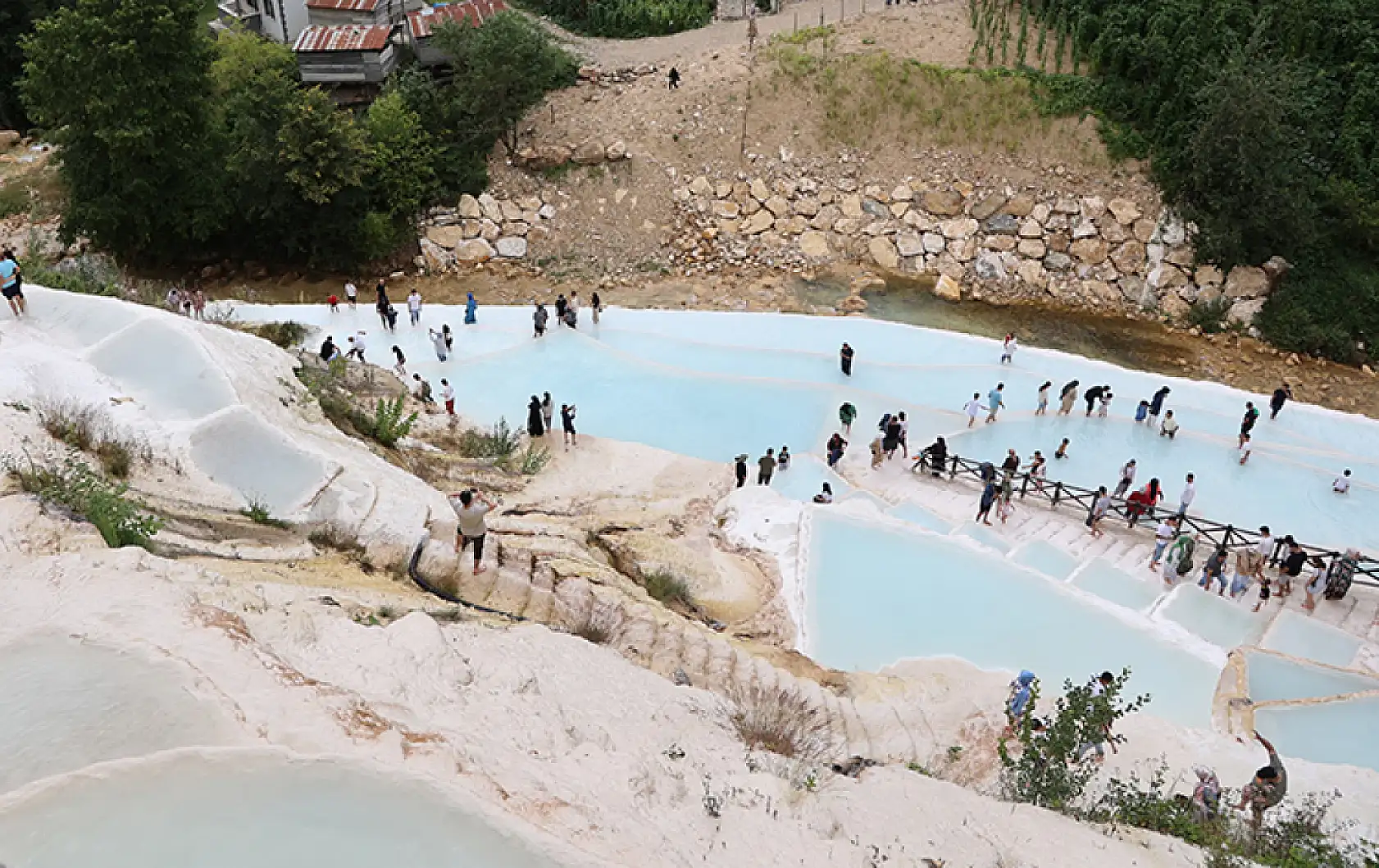 göksu travertenlerine yoğun ilgi