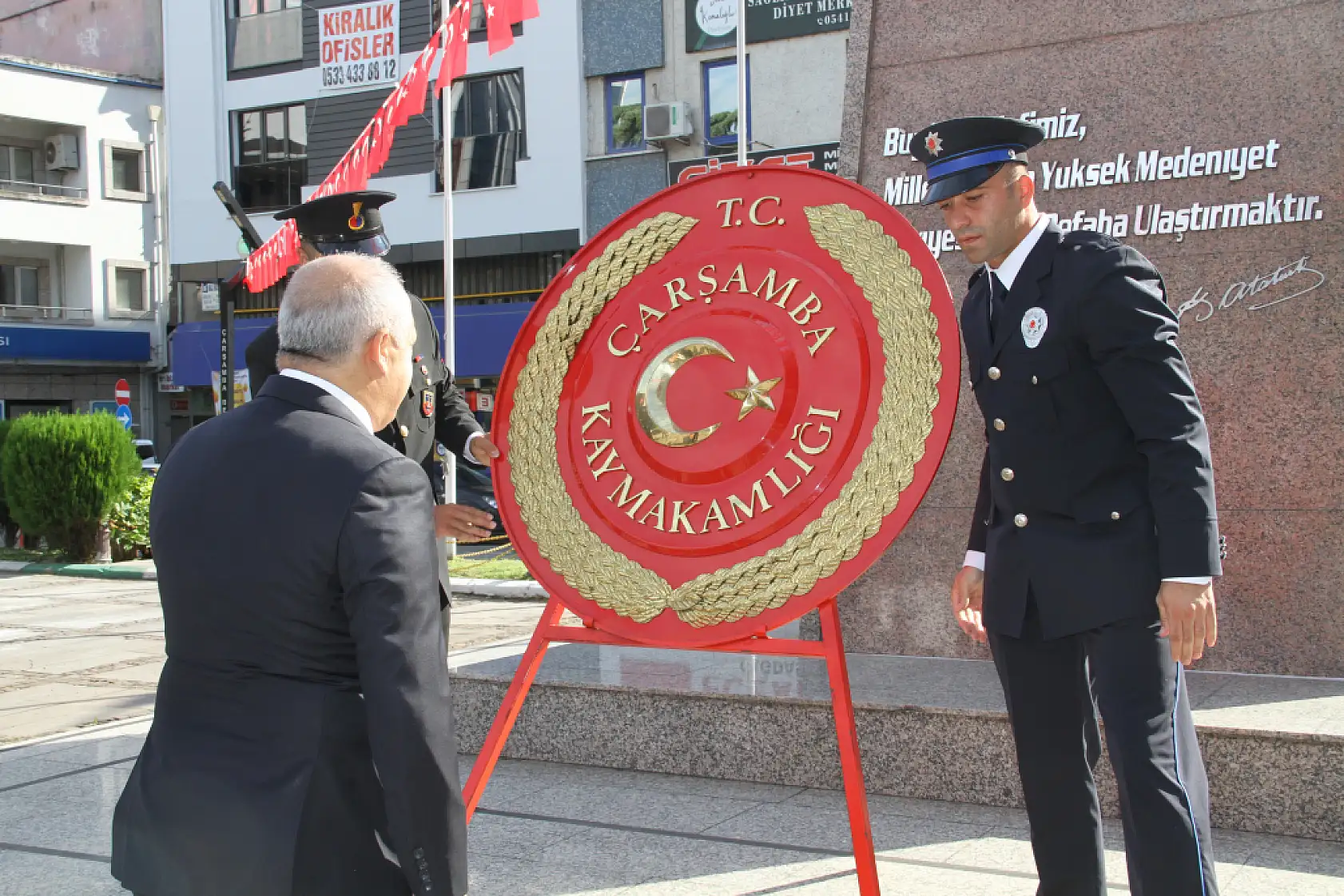 Çarşamba'da, Zafer Bayramı'nın 103. Yıl dönümü kutlandı