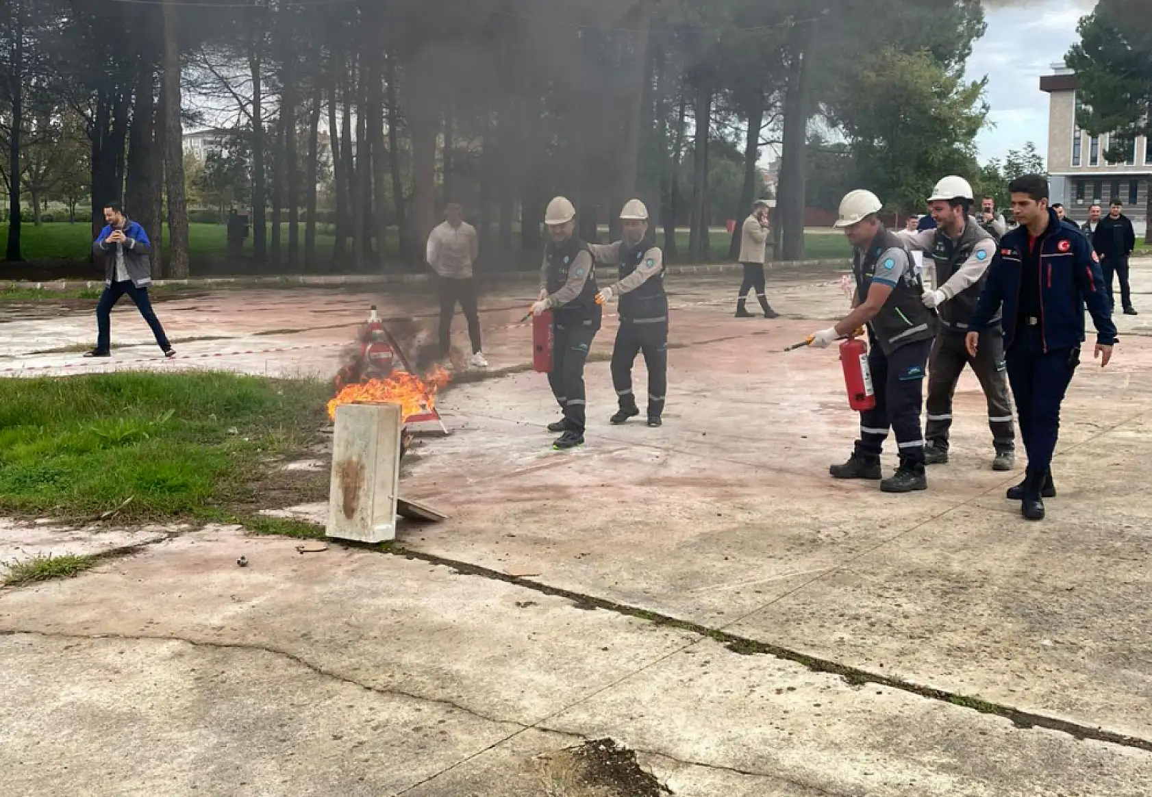 Çarşamba'da Yangın Alarmı! Tatbikat Nefes Kesti