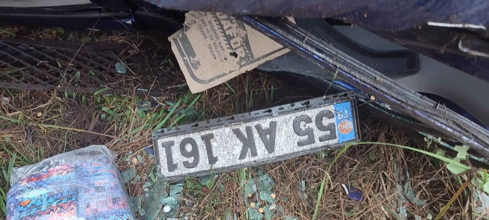 Samsun'da yağış nedeniyle kontrolden çıkan araçta 1 kişi  yaralandı