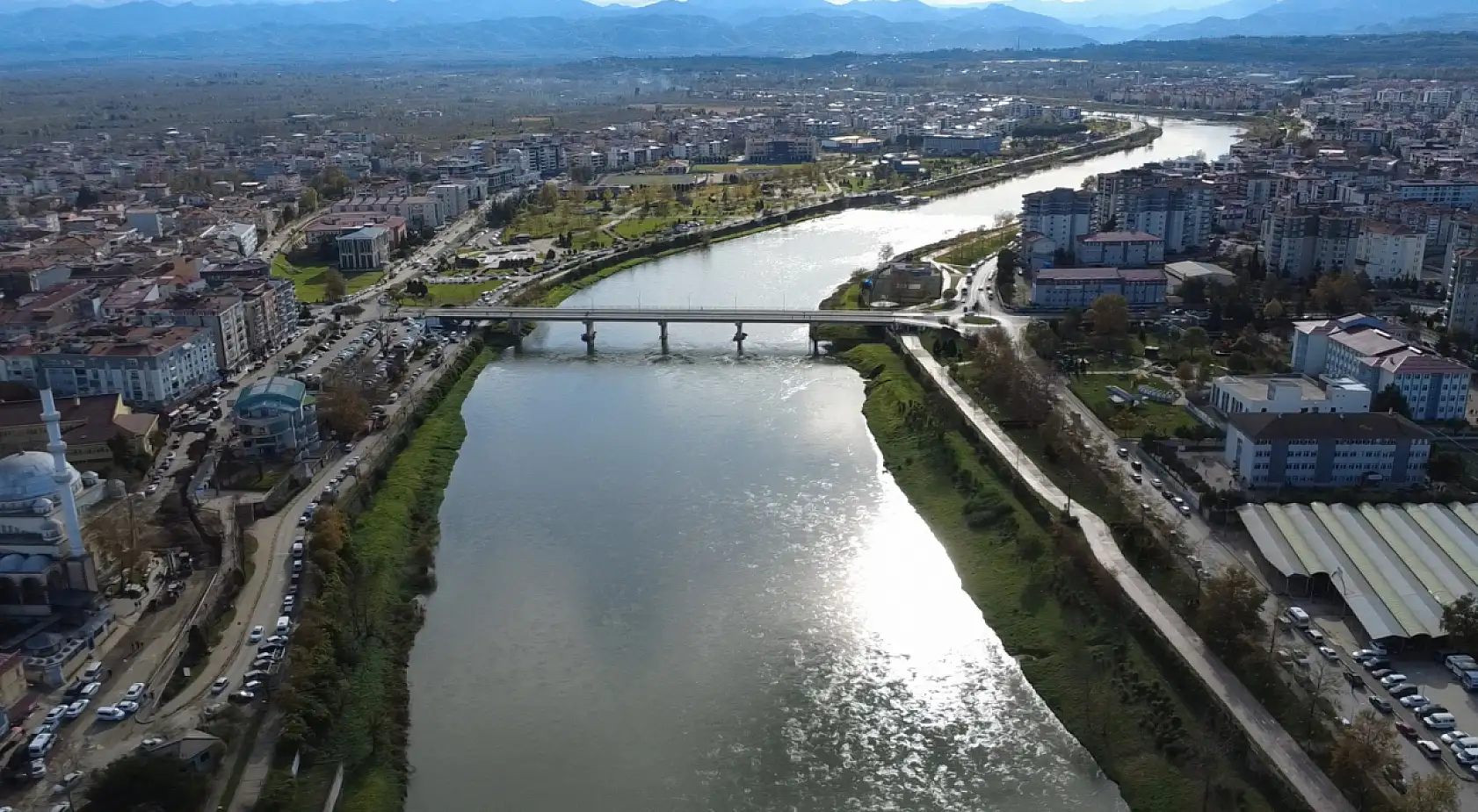 Yeşilırmak Nehri eski su seviyesine ulaştı