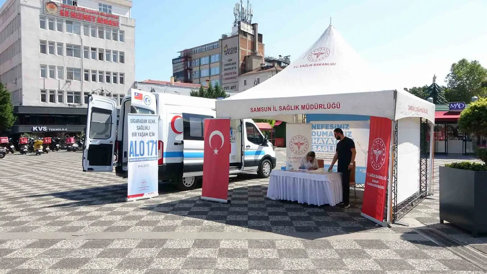 Samsun sigaraya karşı vites yükseltti
