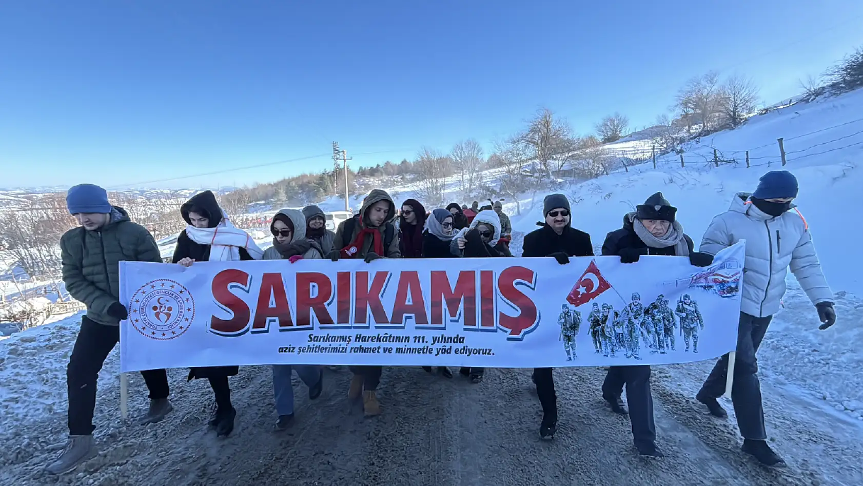 Samsun'da Sarıkamış Şehitleri İçin Anma Programı ve Bayrak Yürüyüşü Düzenlendi
