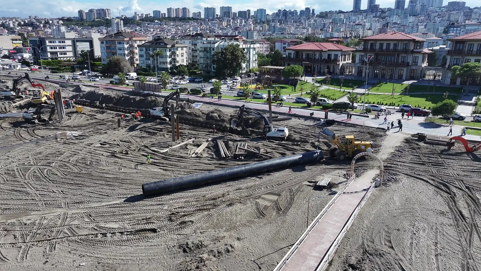 Atakum sahilinde altyapı güçleniyor