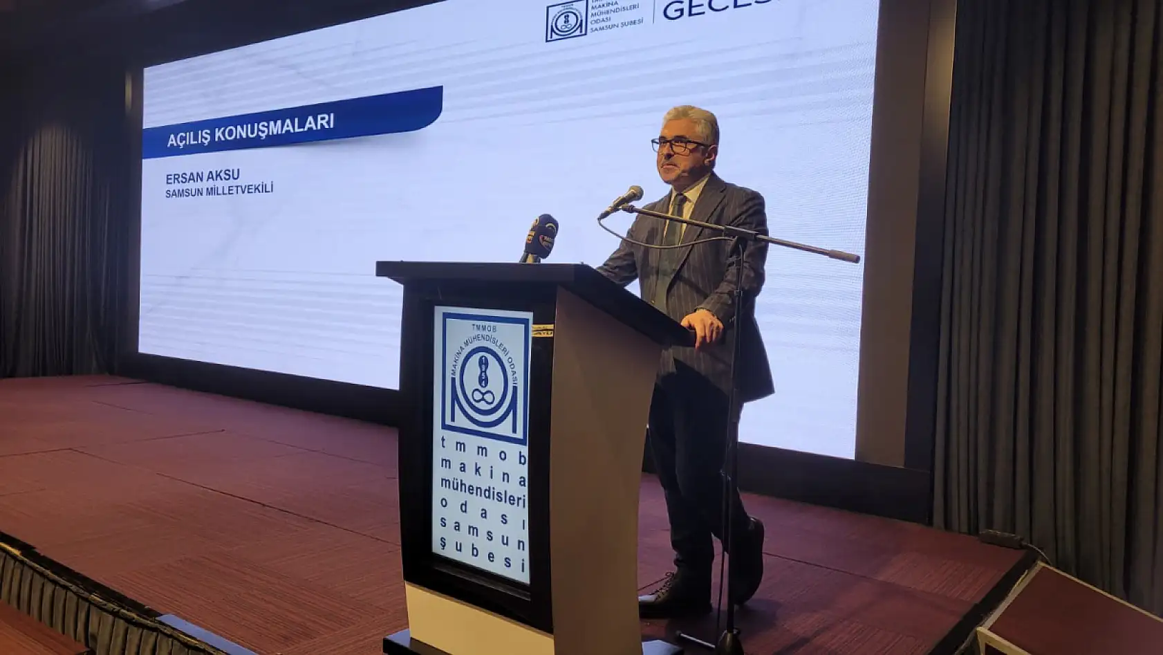 Samsun'da Makine Mühendisleri Odasının 71. yılı onur gecesiyle kutlandı