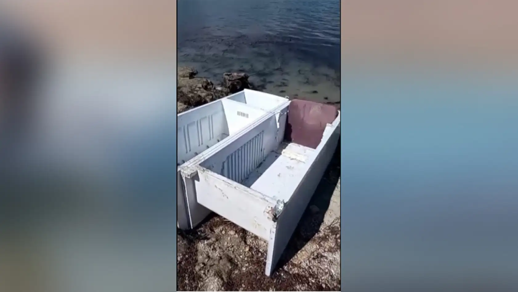 Hurda buzdolaplarından kayık yaptı, barajda turlamaya başladı!