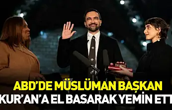 ABD'de Müslüman başkan: Kur'an'a el basarak yemin etti