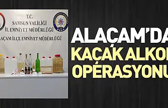 Alaçam'da Kaçak Alkol Operasyonu