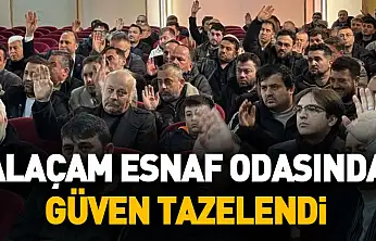 Alaçam Esnaf ve Sanatkarlar Odasında Özyılmaz yeniden başkan seçildi