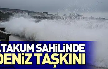 Atakum Sahilinde Deniz Taşkını