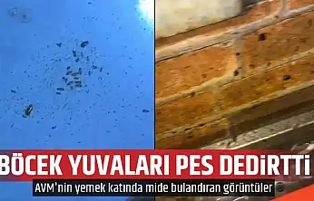 AVM restoranlarında mide bulandıran görüntüler
