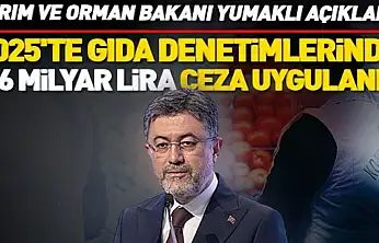 Bakan Yumaklı: 2025'te gıda denetimlerinde 2,6 milyar lira ceza uygulandı