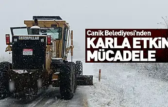 Canik Belediyesi'nden Karla Etkin Mücadele