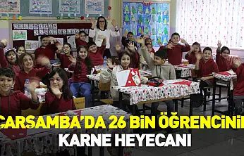 Çarşamba'da 26 bin öğrencinin karne heyecanı