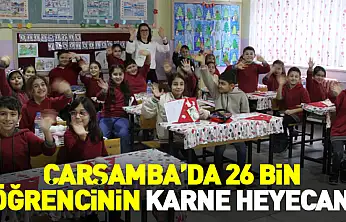 Çarşamba'da 26 bin öğrencinin karne heyecanı