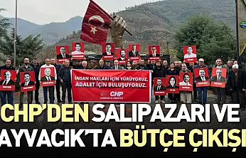 CHP'den Salıpazarı ve Ayvacık'ta Bütçe Çıkışı