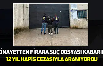Cinayetten firara suç dosyası kabarık: 12 yıl hapis cezasıyla aranıyordu