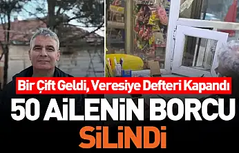 Çorum'da hayırsever çift, bakkaldaki 230 bin liralık veresiye borcunu kapattı