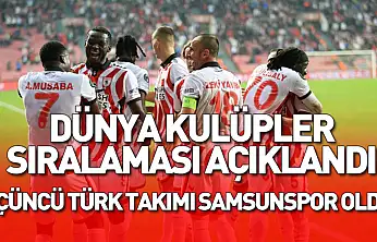 Dünya kulüpler sıralaması açıklandı: üçüncü Türk takımı Samsunspor oldu
