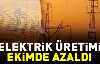 Elektrik üretimi ekimde azaldı