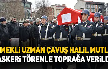 Emekli Uzman Çavuş Halil Mutlu askeri törenle toprağa verildi
