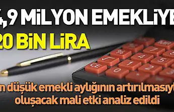 En Düşük Emekli Aylığının Artışının Mali Etkisi Hesaplandı