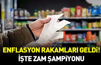Enflasyon Rakamları Geldi! İşte zam şampiyonu