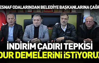 Esnaf odalarından indirim çadırı tepkisi