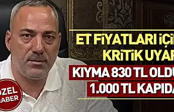 Et Fiyatları İçin Kritik Uyarı: Kıyma 830 TL Oldu, 1.000 TL Kapıda