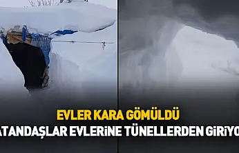Evler Kara Gömüldü: Vatandaşlar Evlerine Tünellerden Giriyor