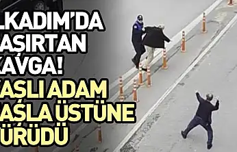 İlkadım'da Şaşırtan Kavga! Yaşlı Adam Taşla Üstüne Yürüdü