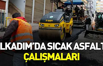 İlkadım'da sıcak asfalt çalışmaları