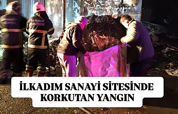 İlkadım sanayi sitesinde korkutan yangın